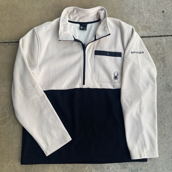 SPYDER MENS FLEECE LINED COLOR BLOCK SWEATSHIRT XL - Picture 1 of 5